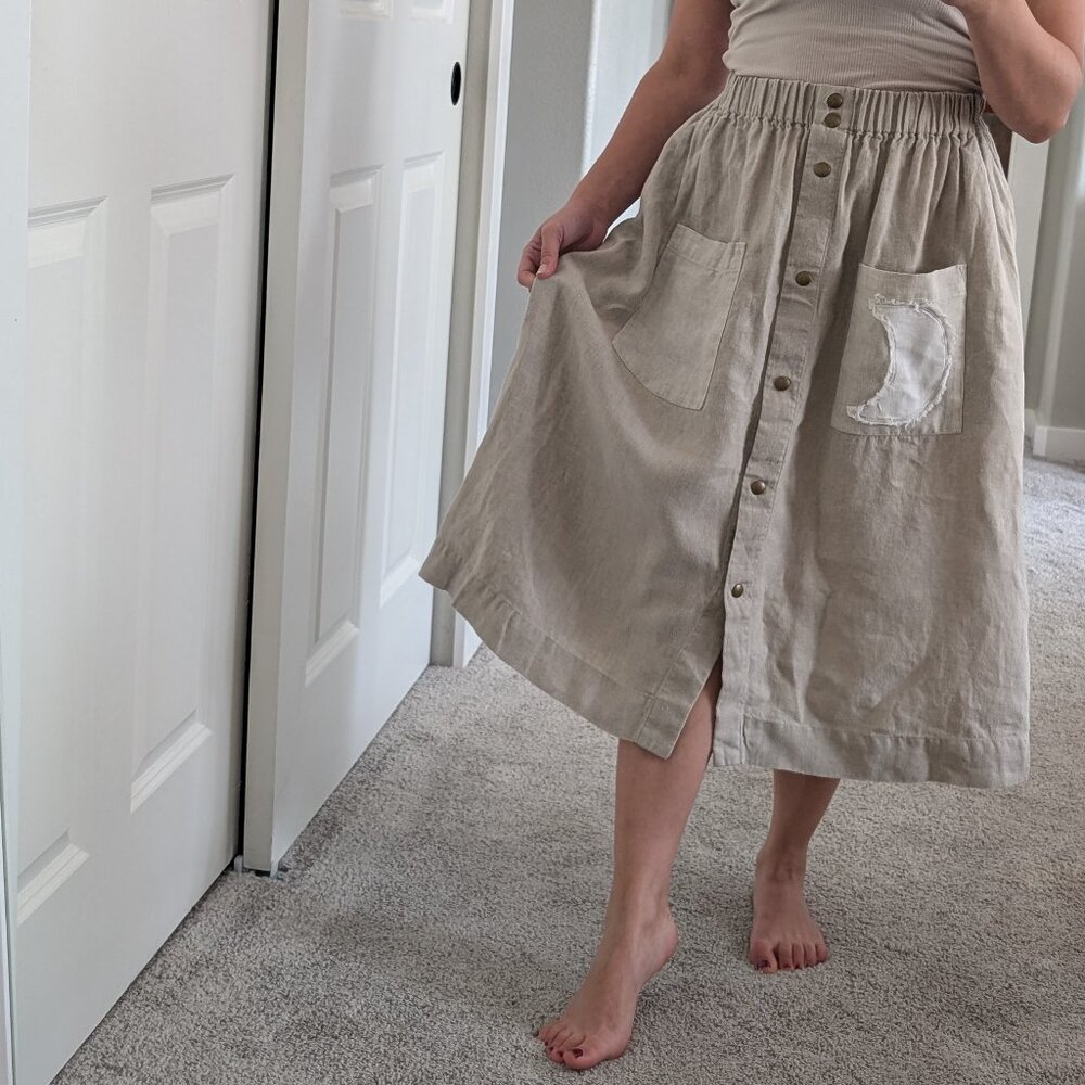 NPL notPERFECTLINEN  Marseille Linen Skirt